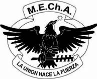 a black eagle holding a branch, with the words MECha on top and La Union Hace la Fuerza on the bottom